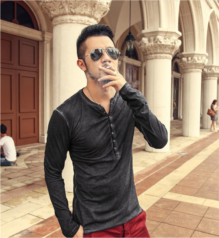Distressed V-Neck T-Shirt casual outfit