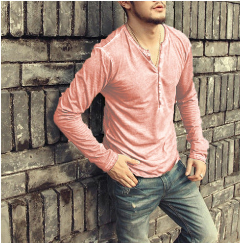 Distressed V-Neck T-Shirt front view