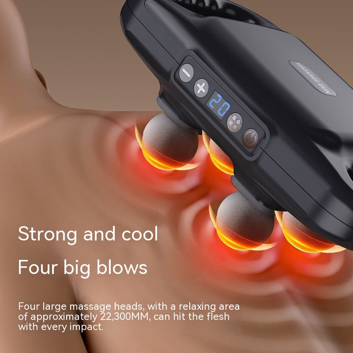 Fascia Massage Gun with 4 massage heads
