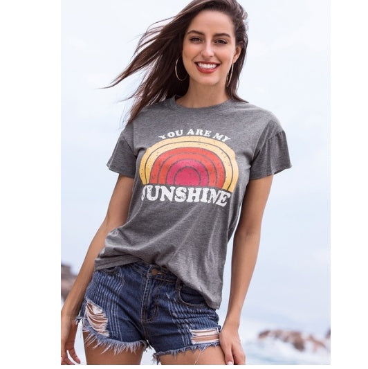 Round Neck Short Sleeve T-Shirt casual style