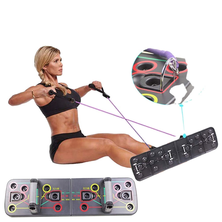 Foldable Push-Up Board exercise positions