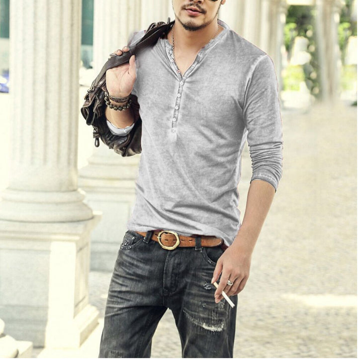 Distressed V-Neck T-Shirt available colors
