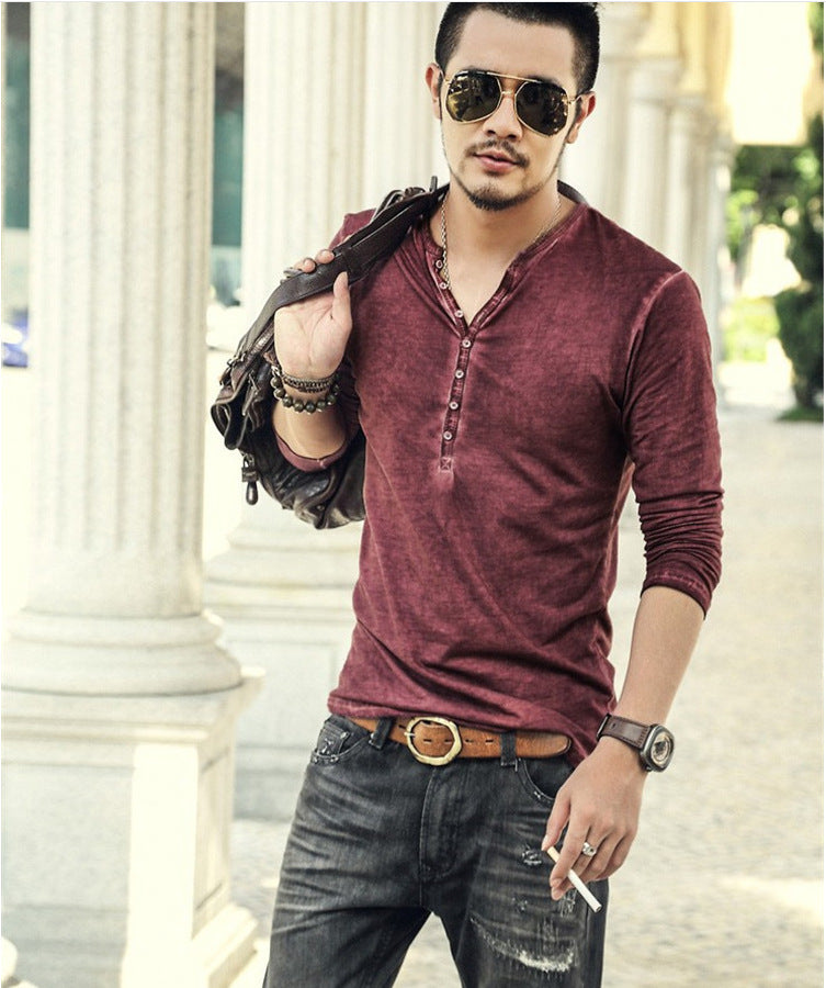 Distressed V-Neck T-Shirt available colors